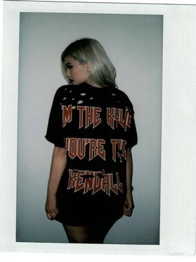 Kylie Jenner “I’m the Kylie, You’re the Kendall” Distressed T-Shirt